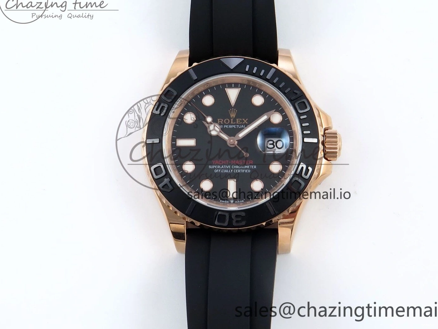 126655 A3235 Yacht-Master EWEF Dial Black 40mm on Best Strap Edition Oysterflex 0413
